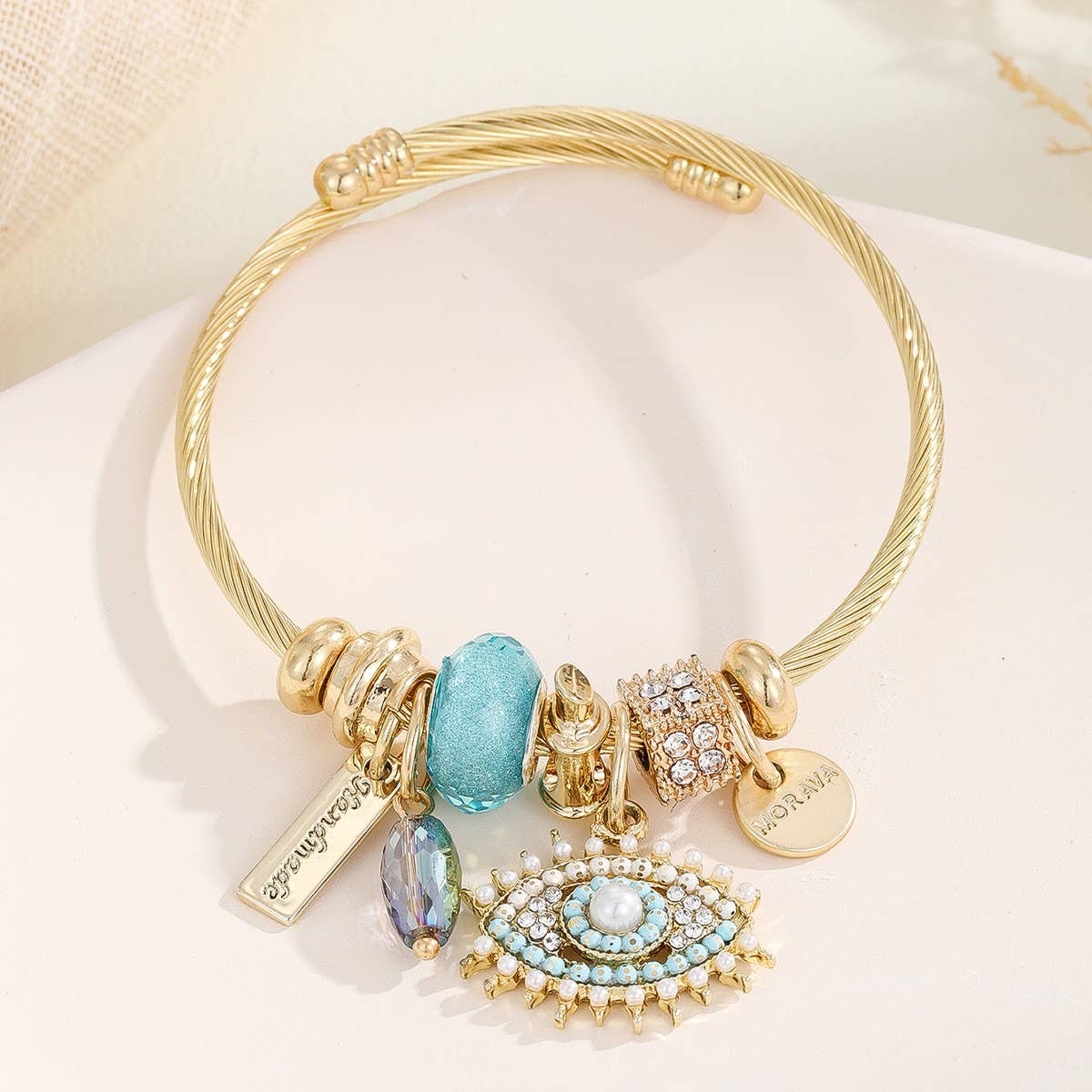 DIY Gold Stainless Steel Adjustable Couple Bracelet