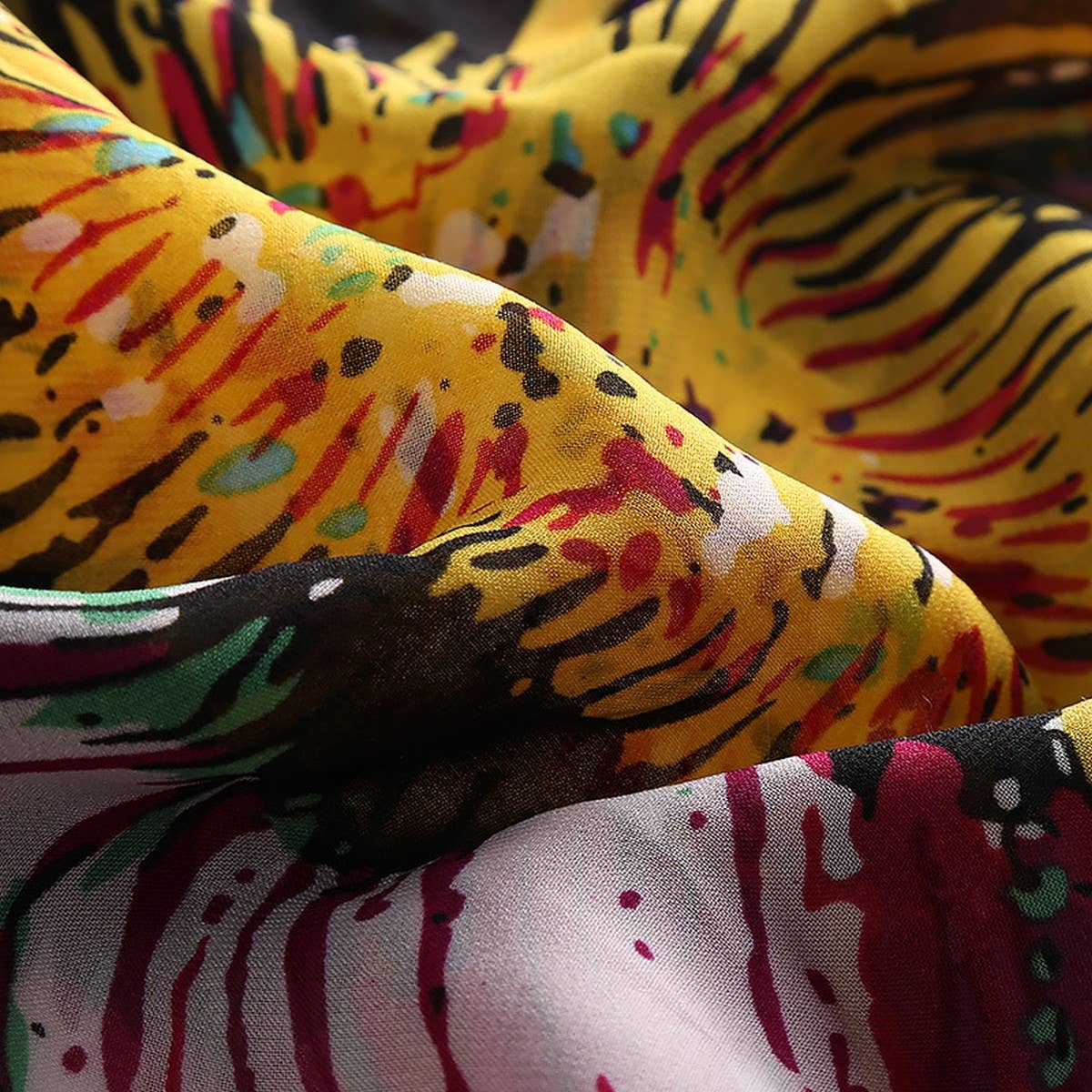 SUNFLOWER PRINT FRONT OPEN KIMONO FOR SUMMER