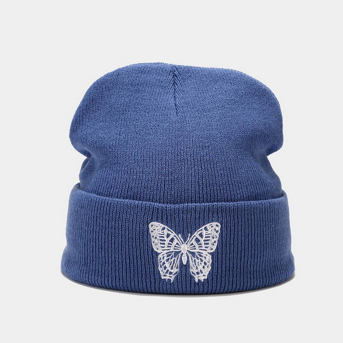 NEW STYLE BUTTERFLY EMBROIDERED KNITTED HAT_CWAH1623