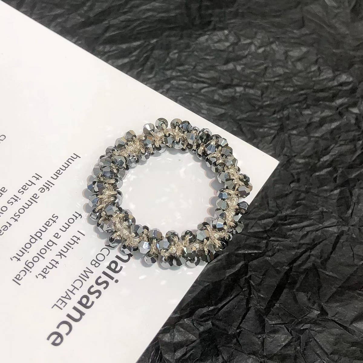 Cute Crystal Vintage Hair Tie Sweet Ponytail Band