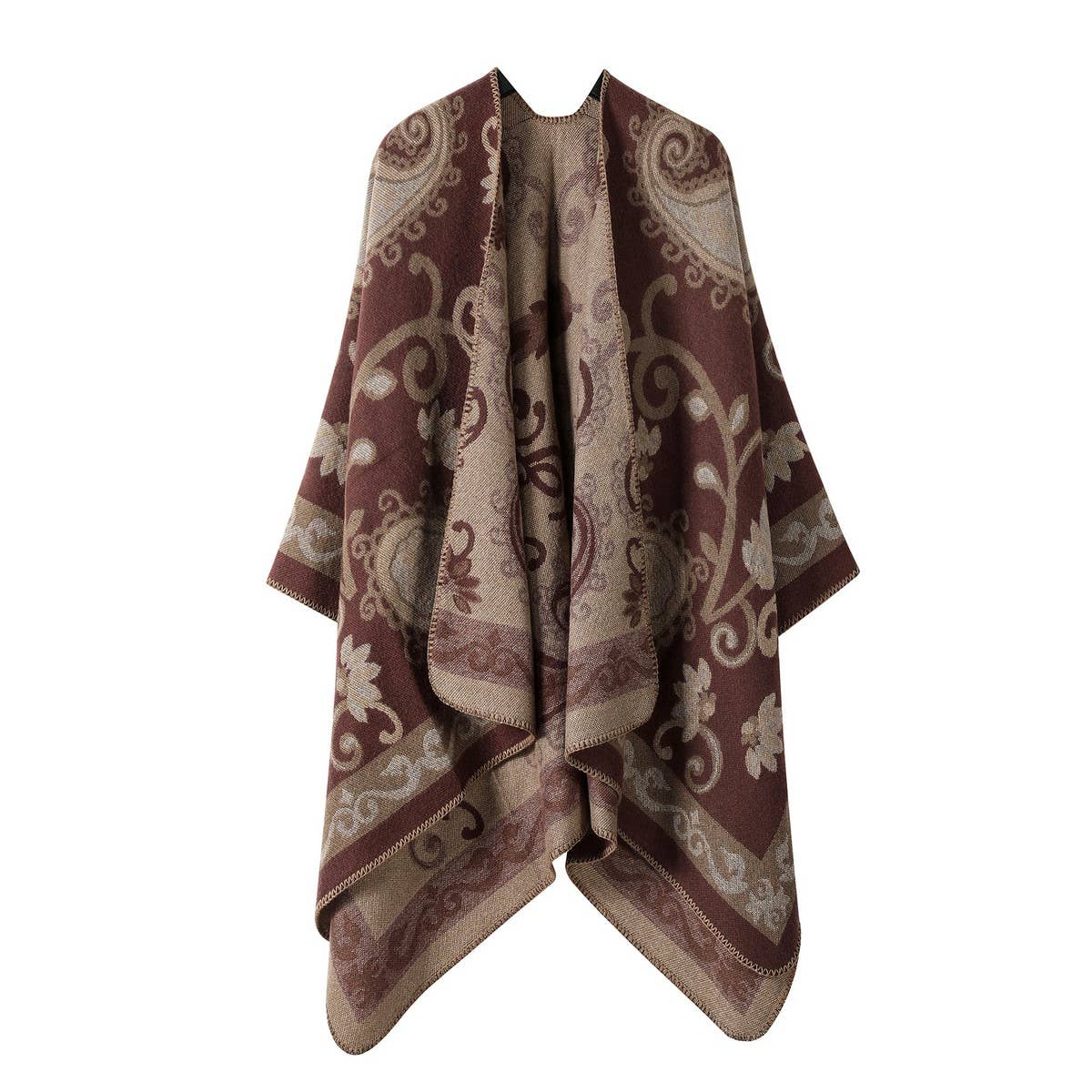 CAPE DARK DOUBLE-SIDED WARM OUTER WEAR THICK SHAWL_CWASC2121