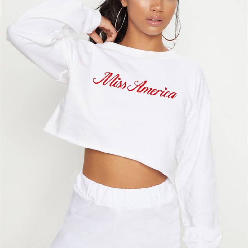 STREET STYLE FASHION PRINTED LONG SLEEVE TOP