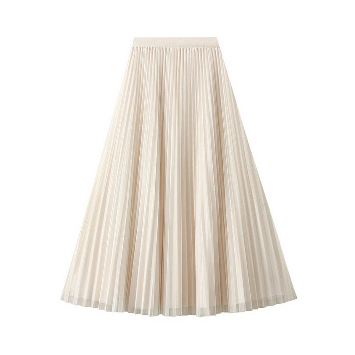 REVERSIBLE RHINESTONE HIGH-END MESH PLEATED SKIRT