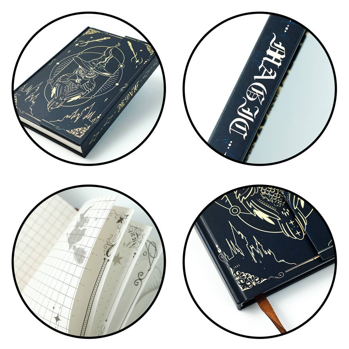 MAGIC OWL HARDCOVER PATTERN NOTEBOOK