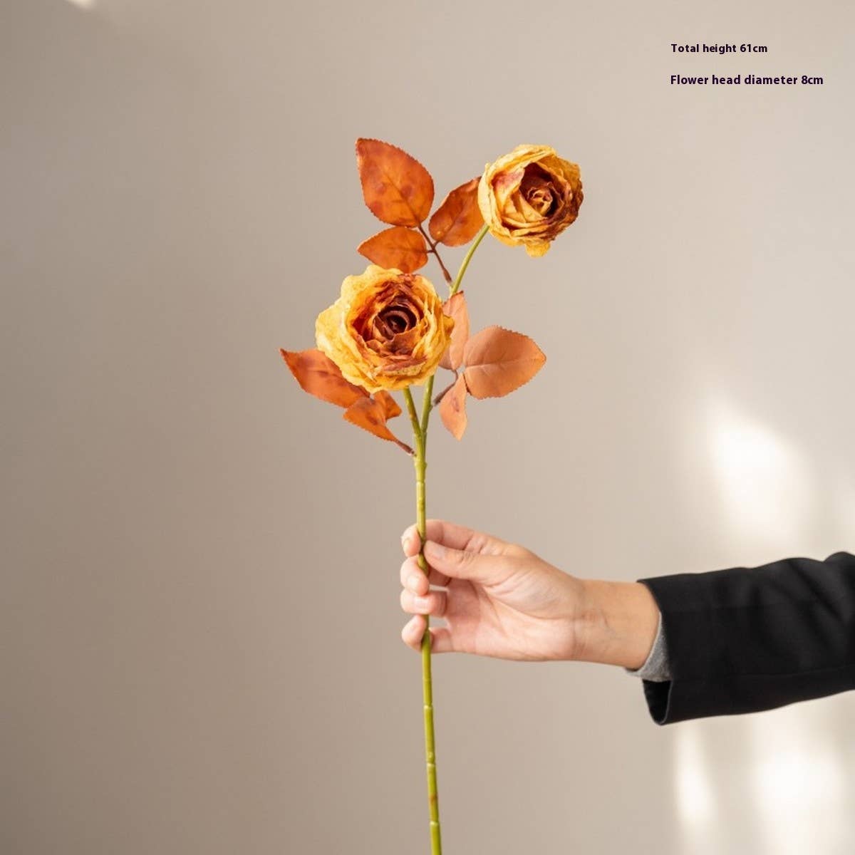 Ink-Styled Burnt Edge Rose Bouquet for Decor