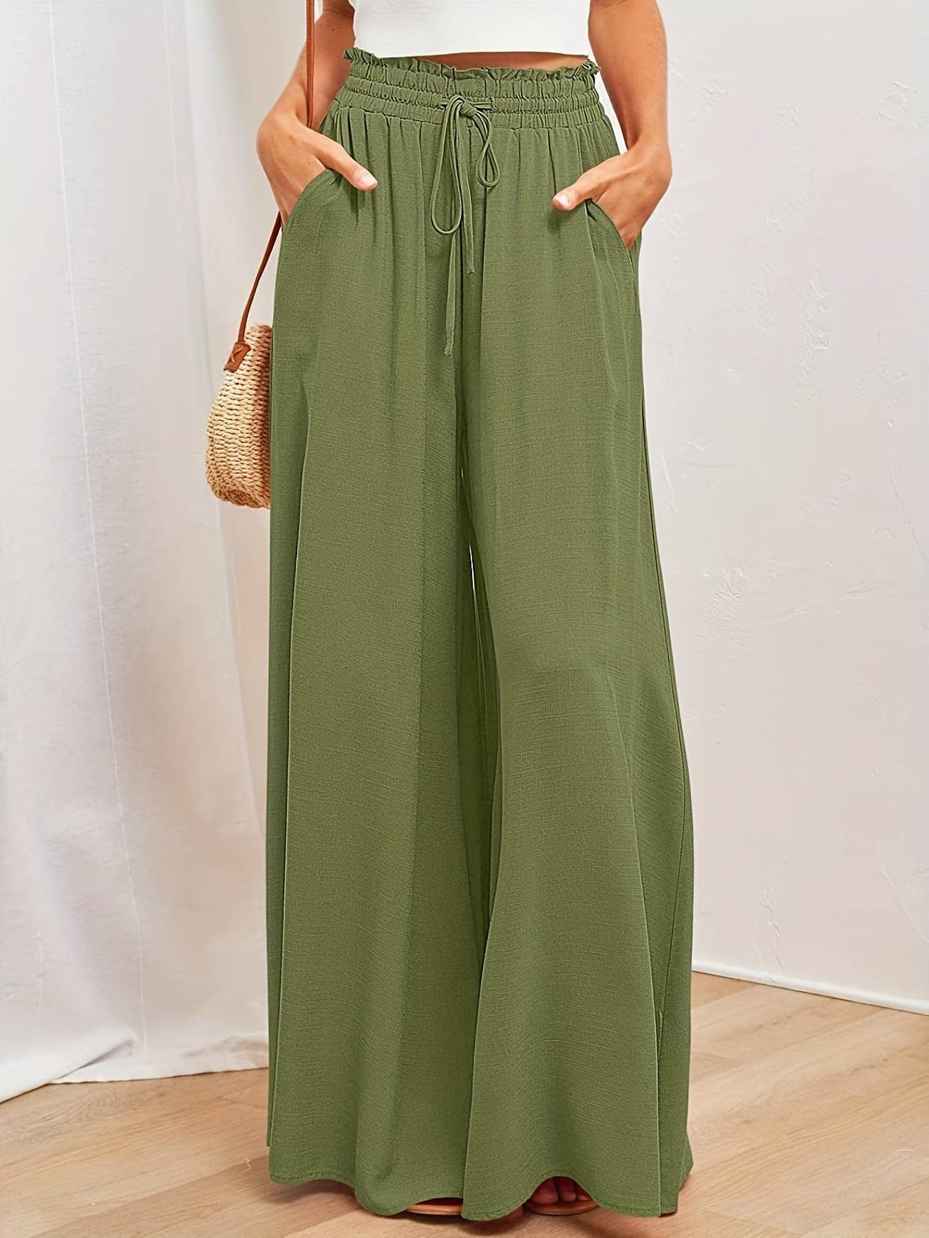 High-Waisted Wide-Legged Pants Long Skirt Pants
