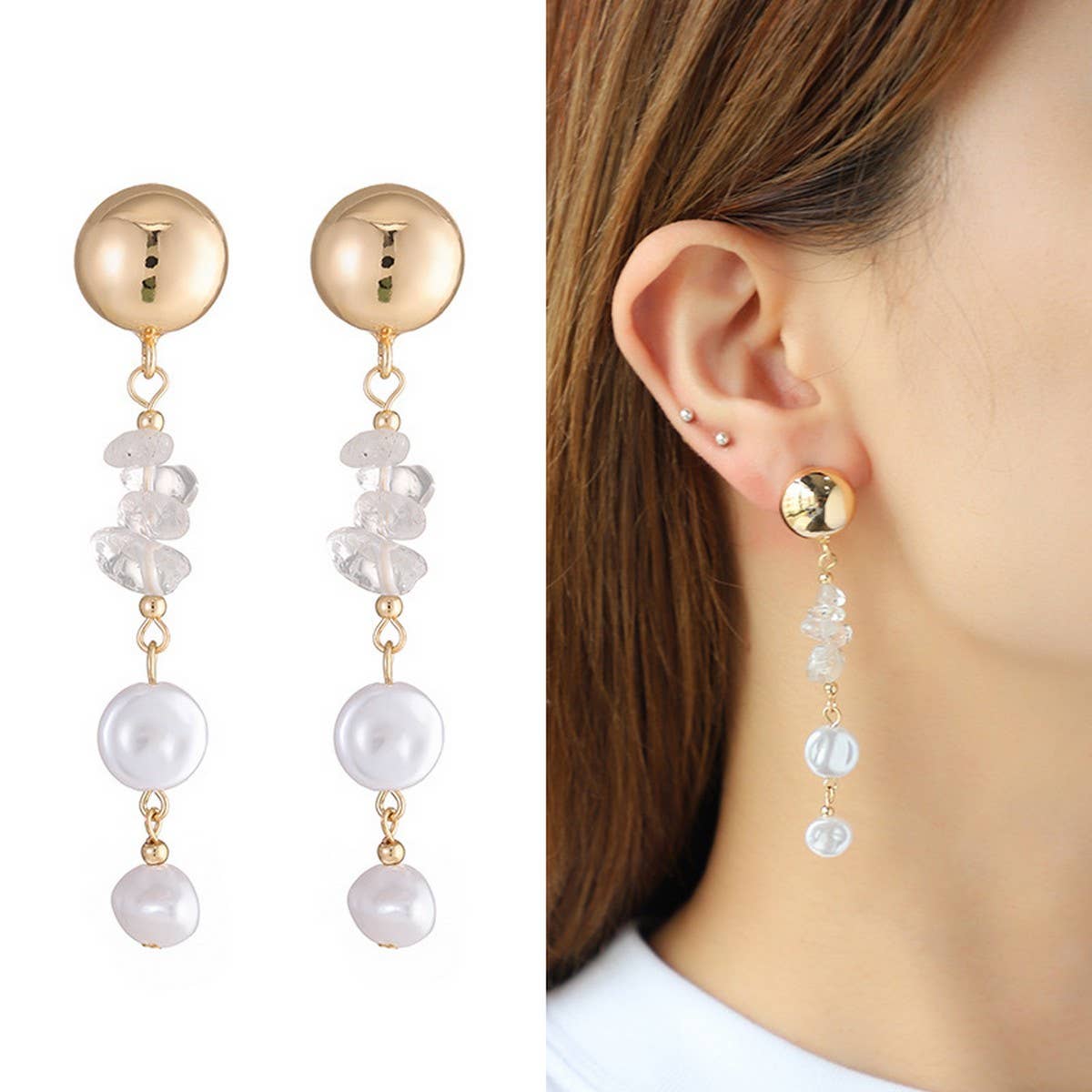 NEW AUTUMN FASHION TEMPERAMENT PEARL EARRINGS