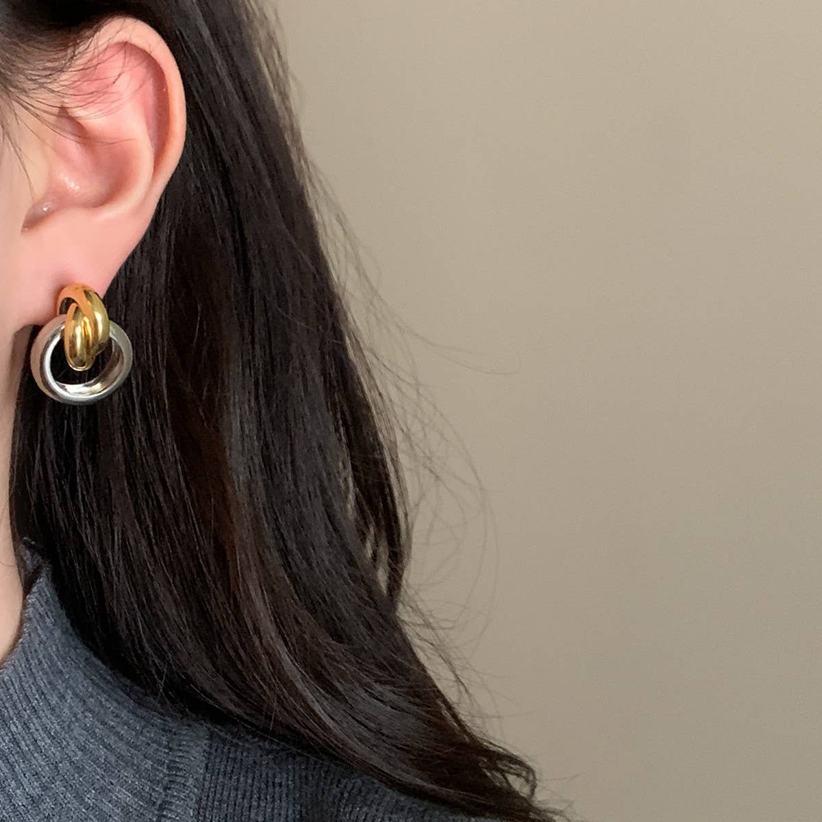 NEW GEOMETRIC FASHION CIRCLE EARRINGS FOR WOMEN