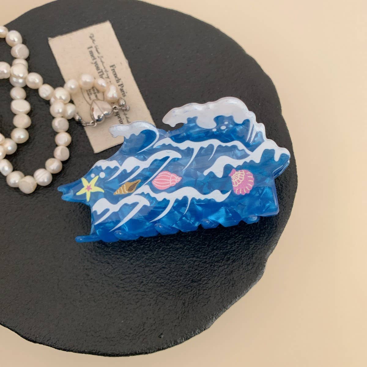 CWAHA07729_CUTE ANIMAL KOALA RACCOON ACETATE HAIR CLAW