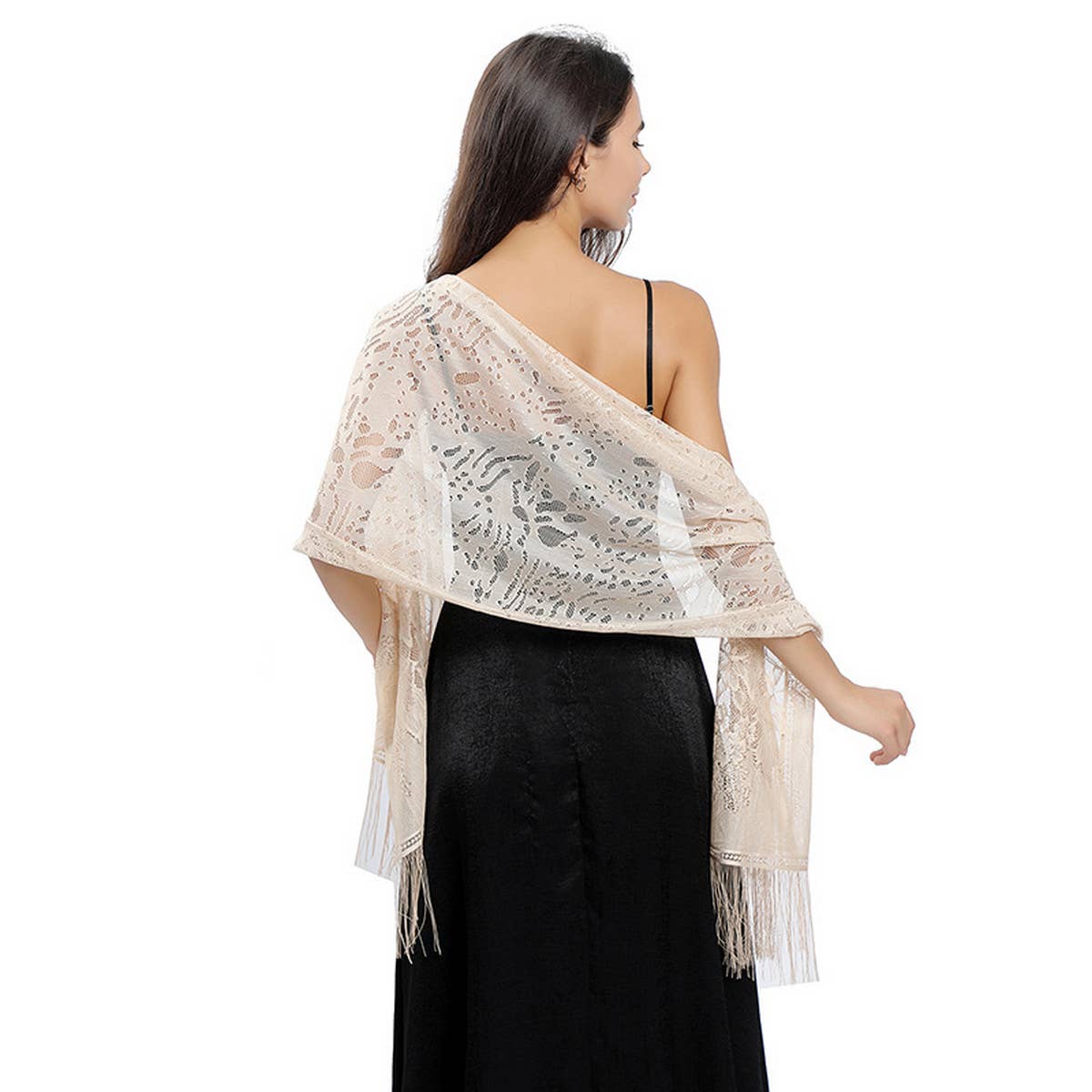 NEW FLOWER LACE EVENING SHAWL