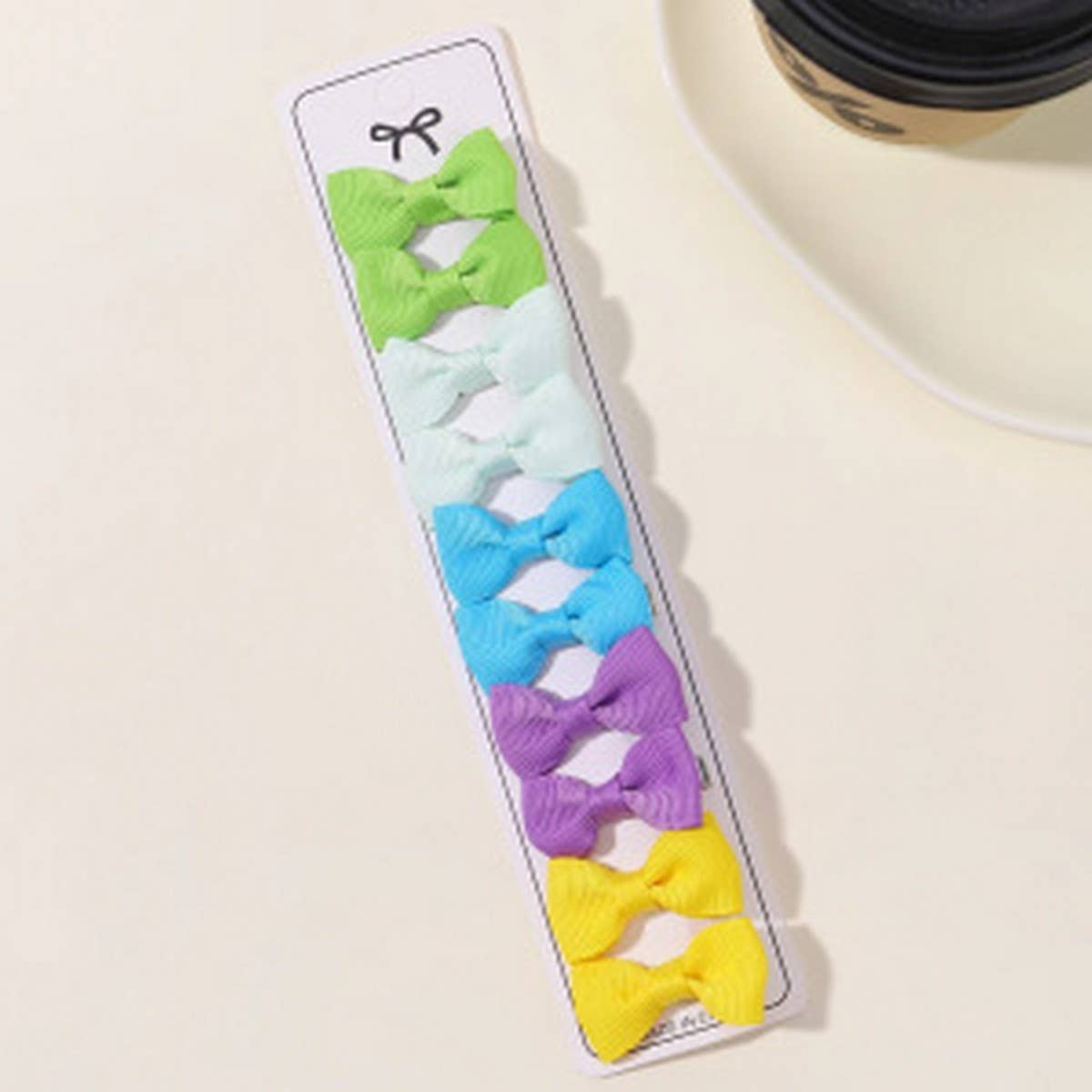 Kids Bow Hair Clips with Neck Bow Design