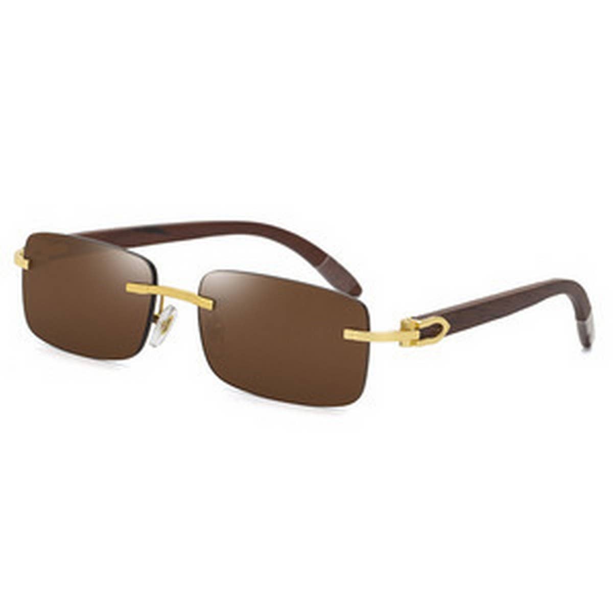 FRAMELESS ORIGINAL WOOD LEG SLINGSHOT SUNGLASSES
