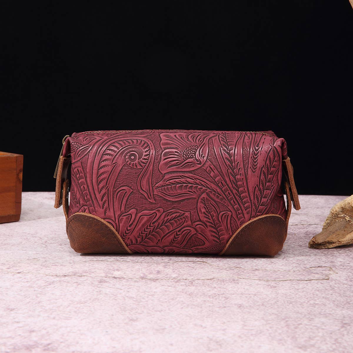 VINTAGE EMBOSSED BOHEMIAN CLUTCH WALLET_CWAB2590