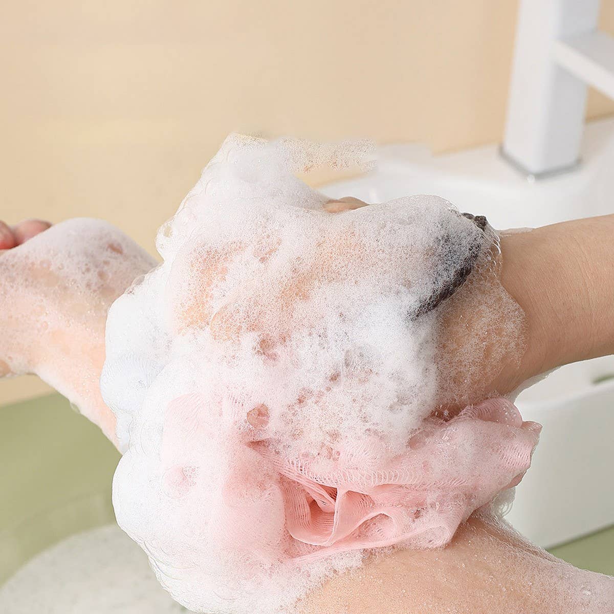 BATH POUF DOUBLE LARGE SOFT BATH POUF_CWMM3366