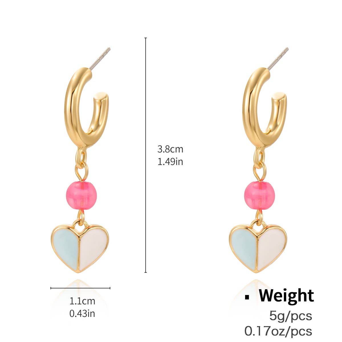 WOMEN'S STYLISH GEOMETRIC HEART-SHAPED EARRINGS