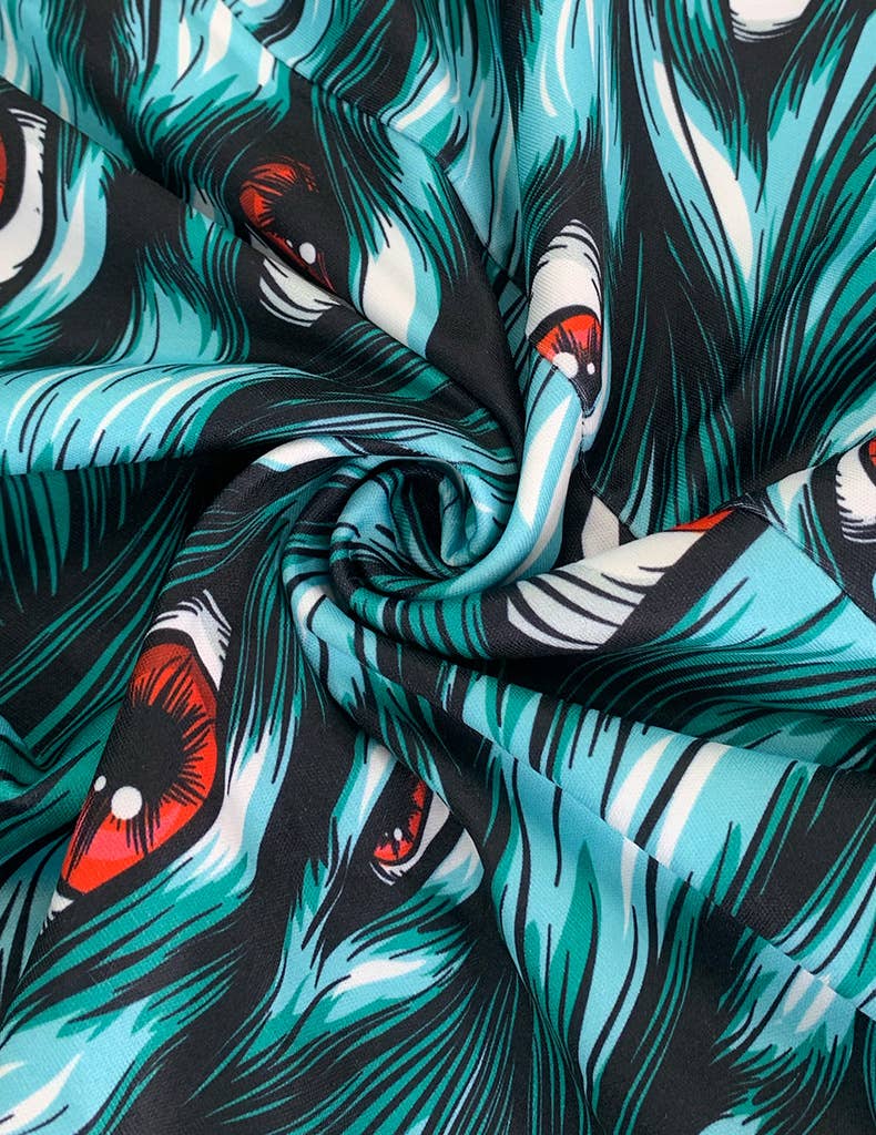 PRINTED HALLOWEEN PARTY BAGGY ROMPER HOODIE