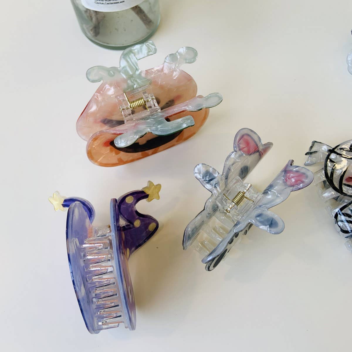 HALLOWEEN PUMPKIN BAT GHOST SKULL CLAW HAIR CLIP