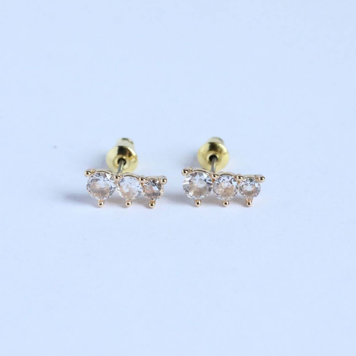 December Birthstone Stud Earrings Vintage Gift