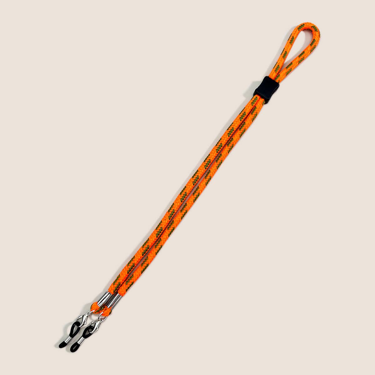 COLORFUL DUAL COLOR BLOCK BRAIDED GLASSES LANYARD