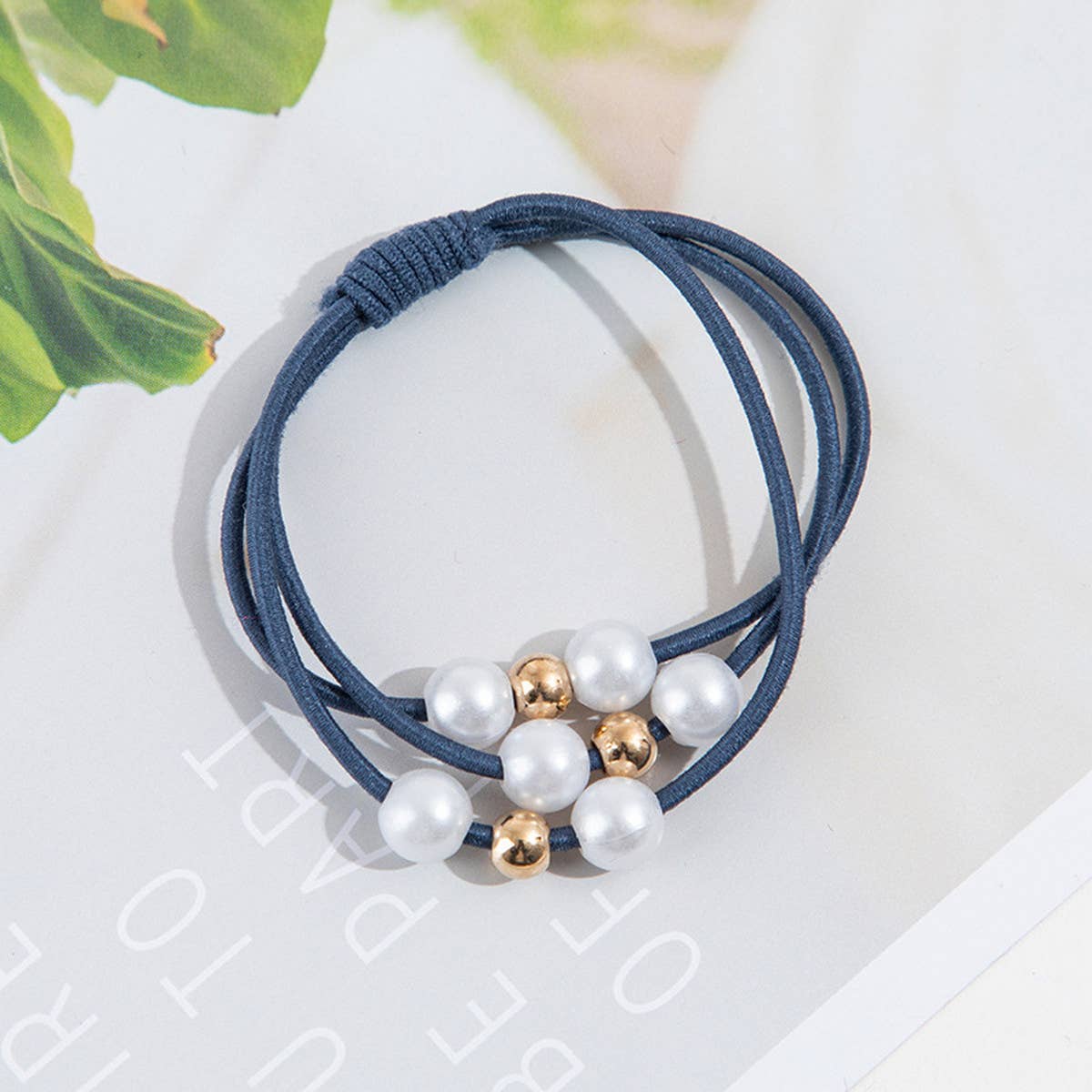 SIMPLE AND FASHIONABLE PEARL HAIR TIE_CWAHA0874