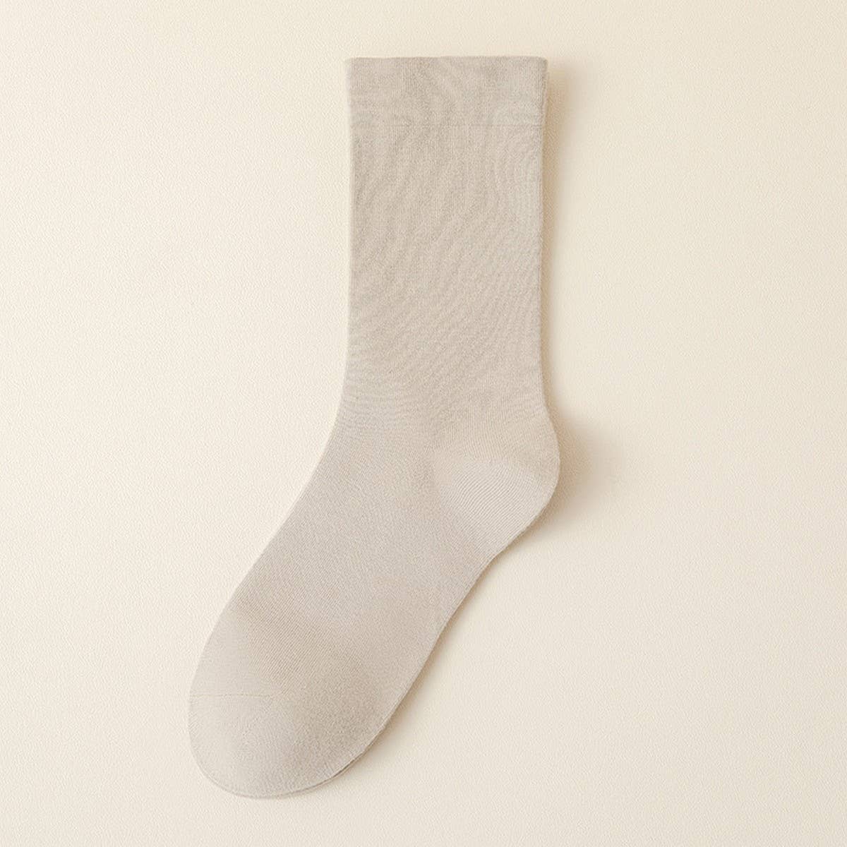 SOLID COLOR BONELESS SOCKS STACKED MID-TUBE SOCKS_CWMS1116