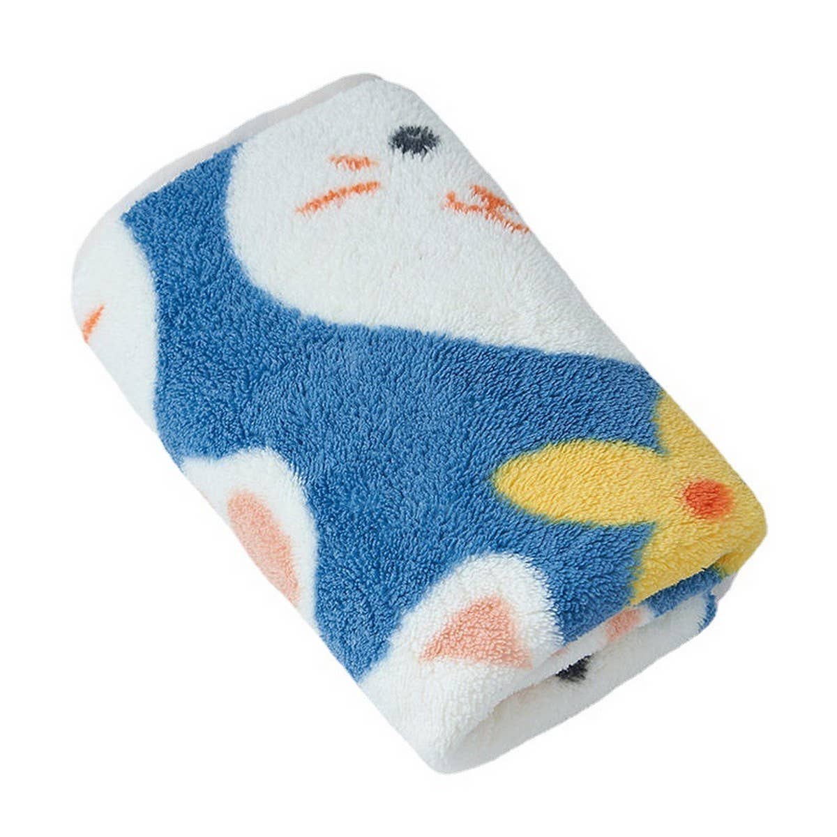 CORAL FLEECE PRINTED SHOWER CAP TOWEL BATH TOWEL