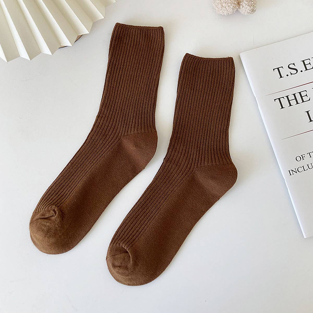 AUTUMN AND WINTER STRIPED WOMEN'S MID-CALF SOCKS_CWMS0985