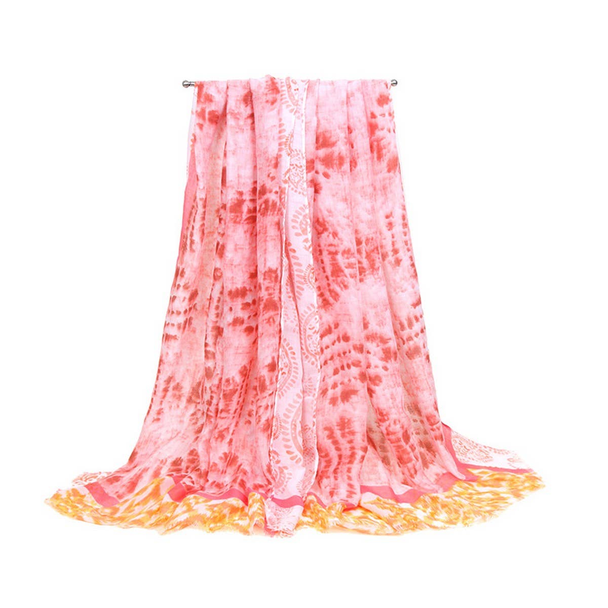 Paisley Satin Long Scarf Wrap for Beach & Travel_CWASC0688