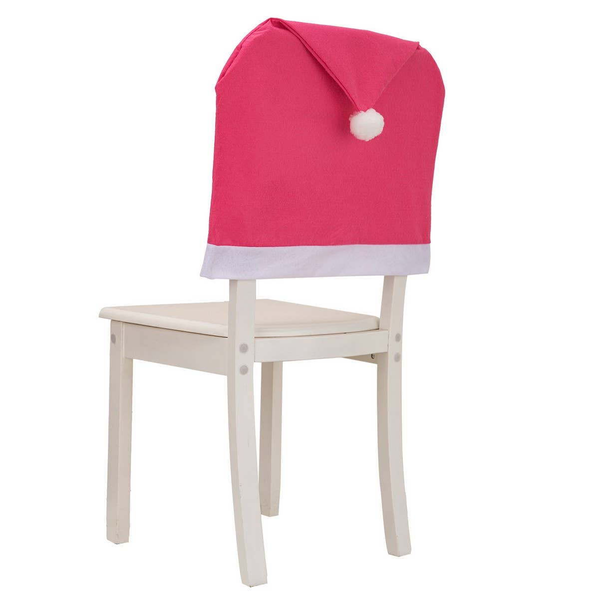 CWMM10281_CHRISTMAS PINK NON-WOVEN CHAIR COVER DECORATION