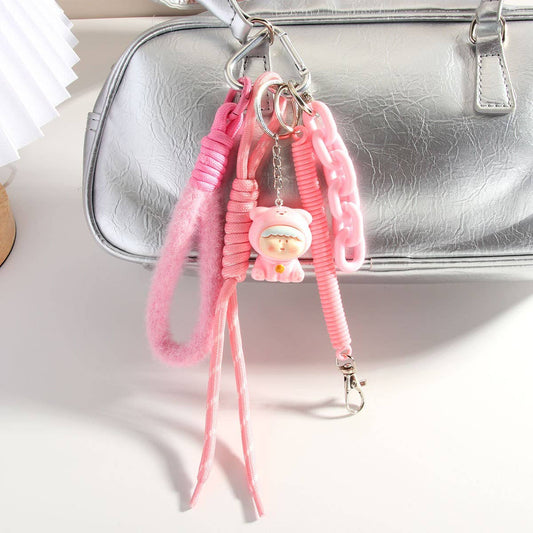 Cute Lilith Bear Braided Strap Keychain Gift