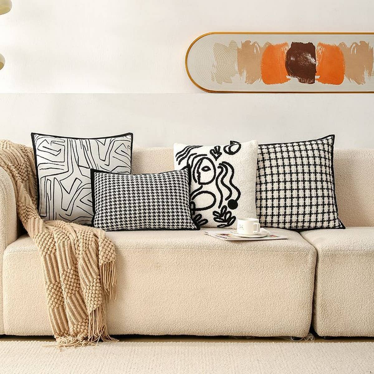 Luxury Plush Pillow Cover for Sofa & Bed Decor