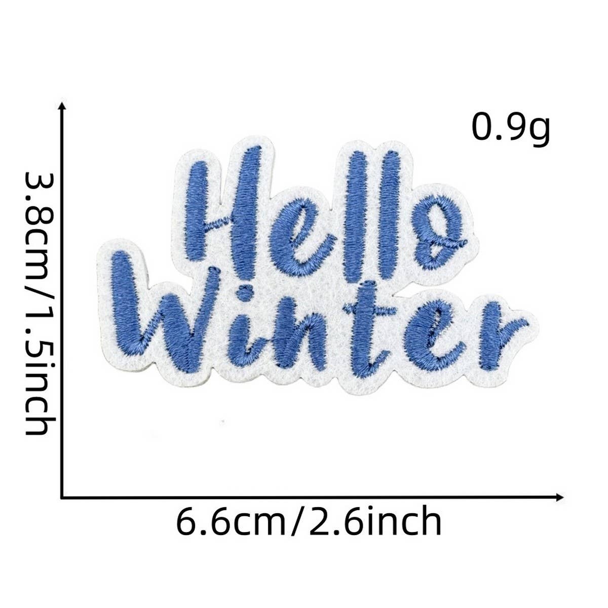 WINTER BLUE CHRISTMAS GRAFFITI EMBROIDERED PATCH