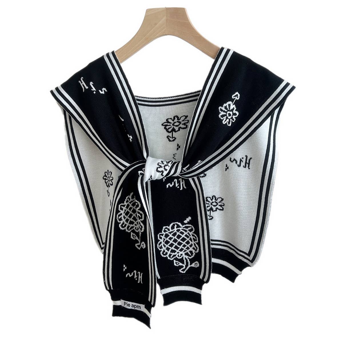 Floral Knit Shawl ? Light Cardigan Scarf for Women