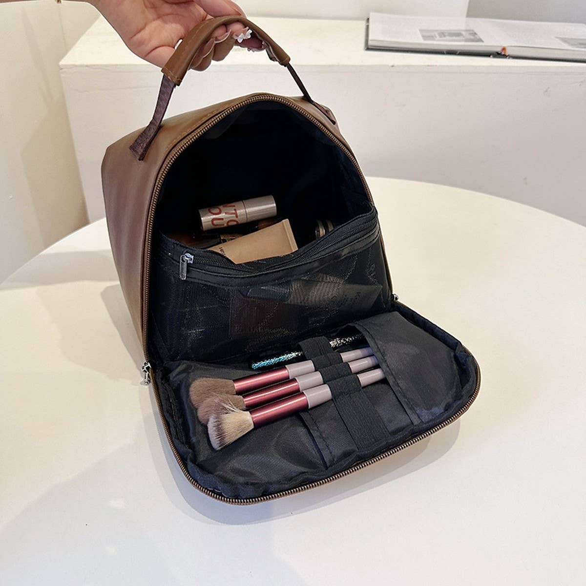 NEW FASHION PU LARGE CAPACITY COSMETIC BAG_CWAB4447