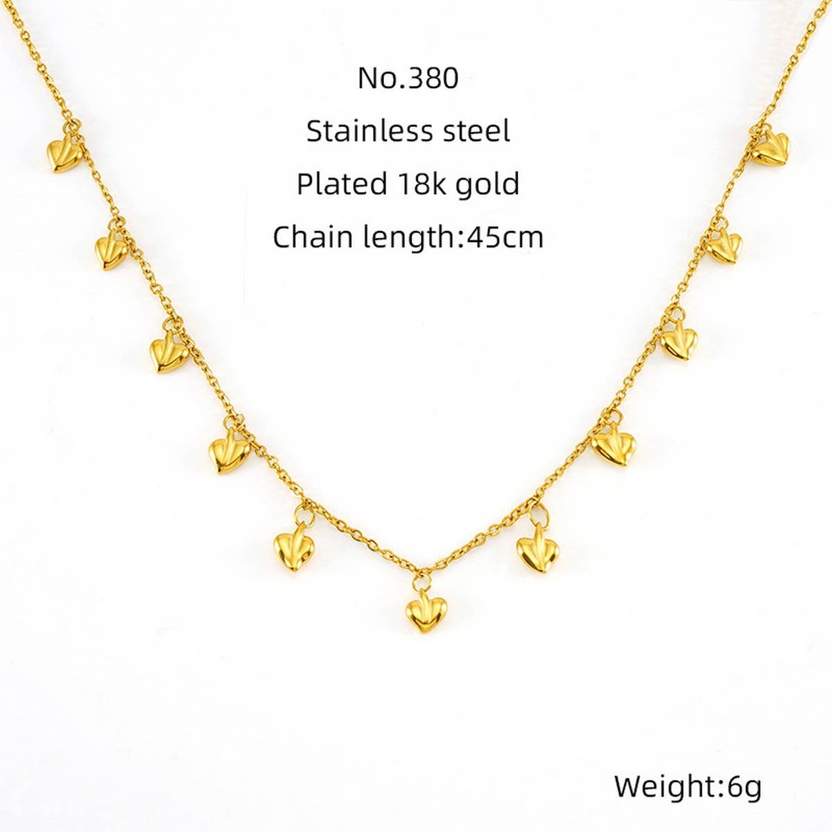 CWAJE1951_Heart Necklace Collarbone Necklace