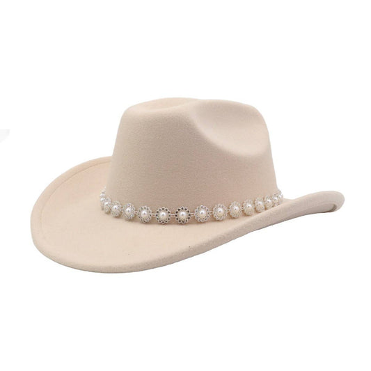 Men & Women Ethnic Wool Cowboy Fedora Jazz Hat_CWAH04454