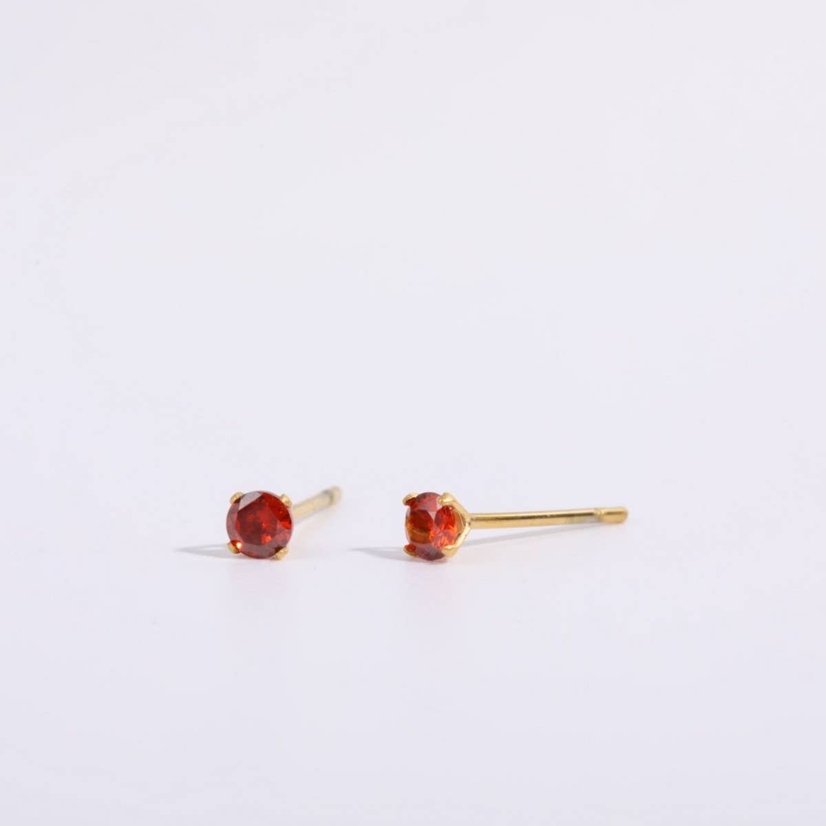 December Birthstone Stud Earrings 18K Zircon