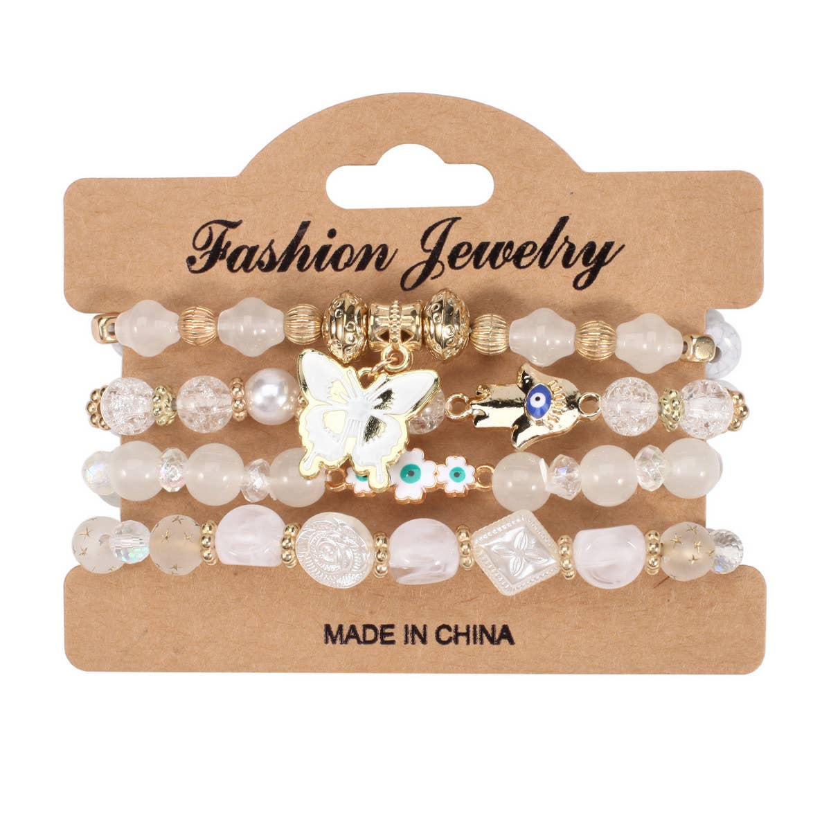 MULTI-LAYER BUTTERFLY AND FLOWER BRACELET