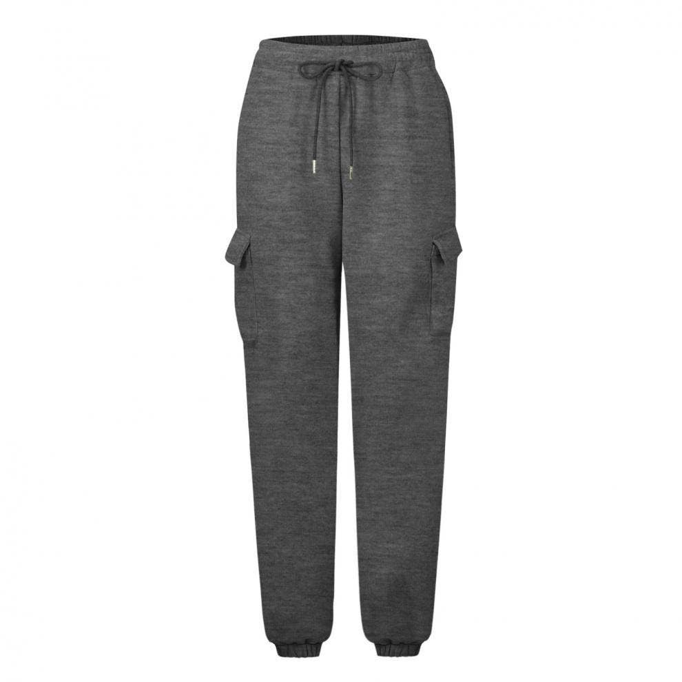 Solid-color straight-leg wide-leg sweatpants