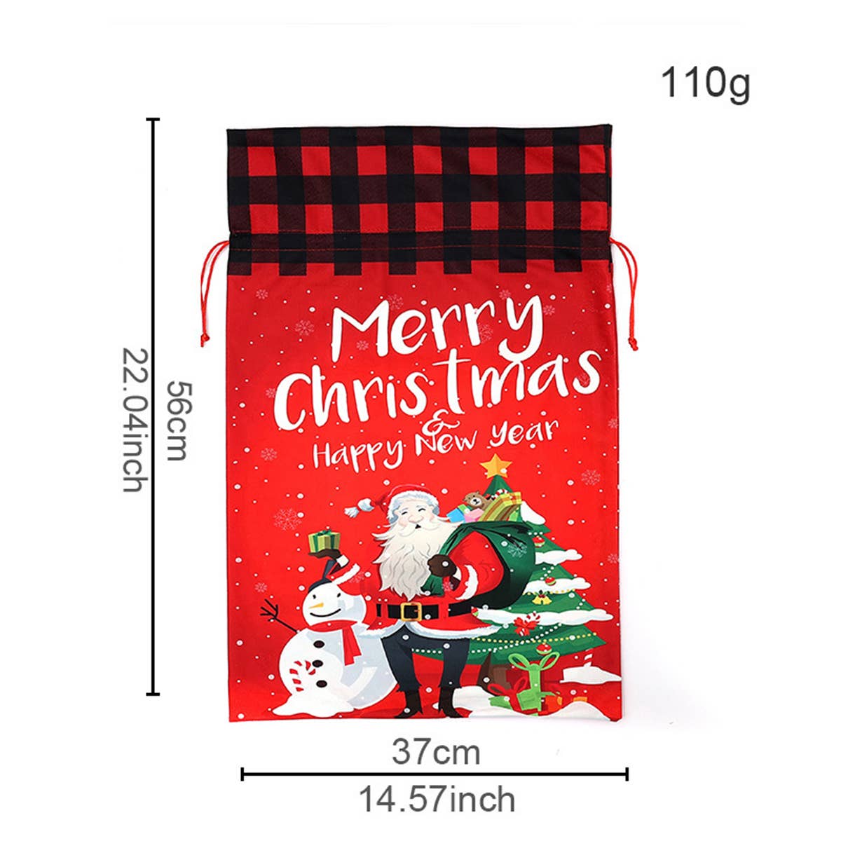 CWMM9413_CHRISTMAS CARTOON PRINT DRAWSTRING GIFT BAG