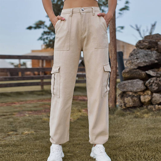 SEMI-ELASTIC PERSONALITY ALL-IN-ONE CARGO PANTS
