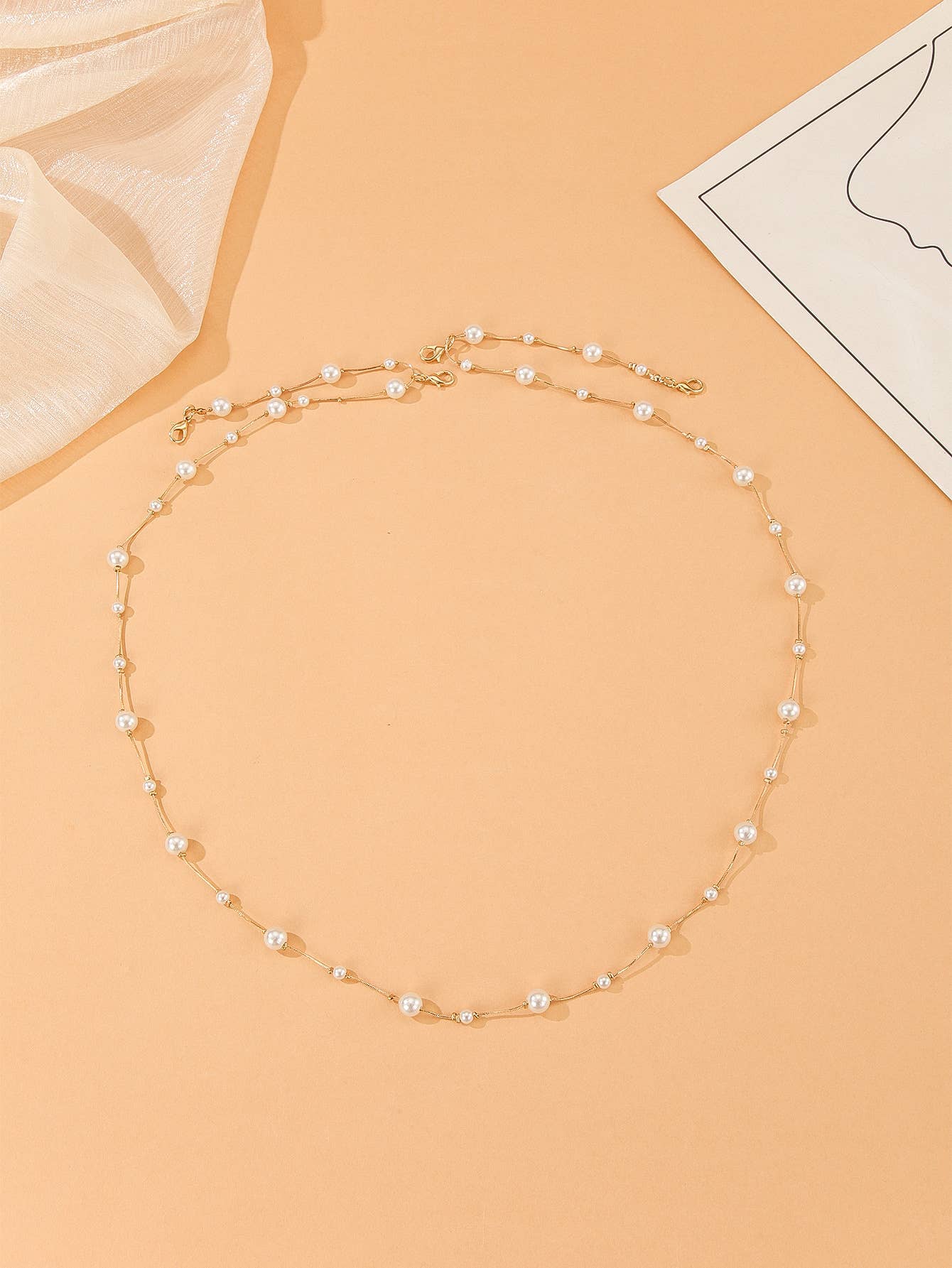 Dress delicate and high-end pearl waist chain