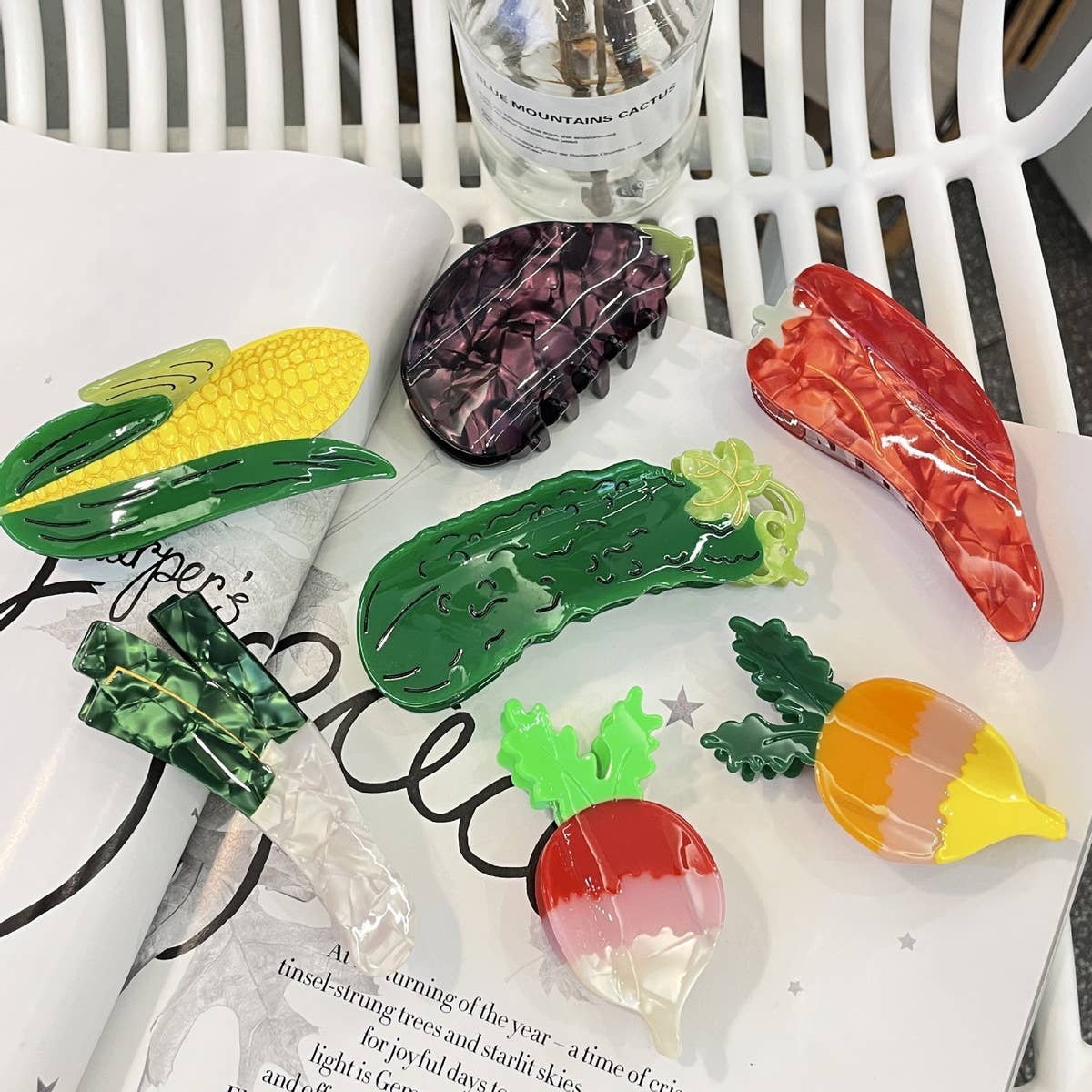 FALL ACETATE VEGETABLE HAIR CLAW CLIPS_CWAHA0961