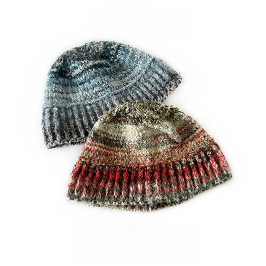 2-6 YEARS OLD KNITTED HAT MIXED COLOR BUCKET HAT_CWAH2048