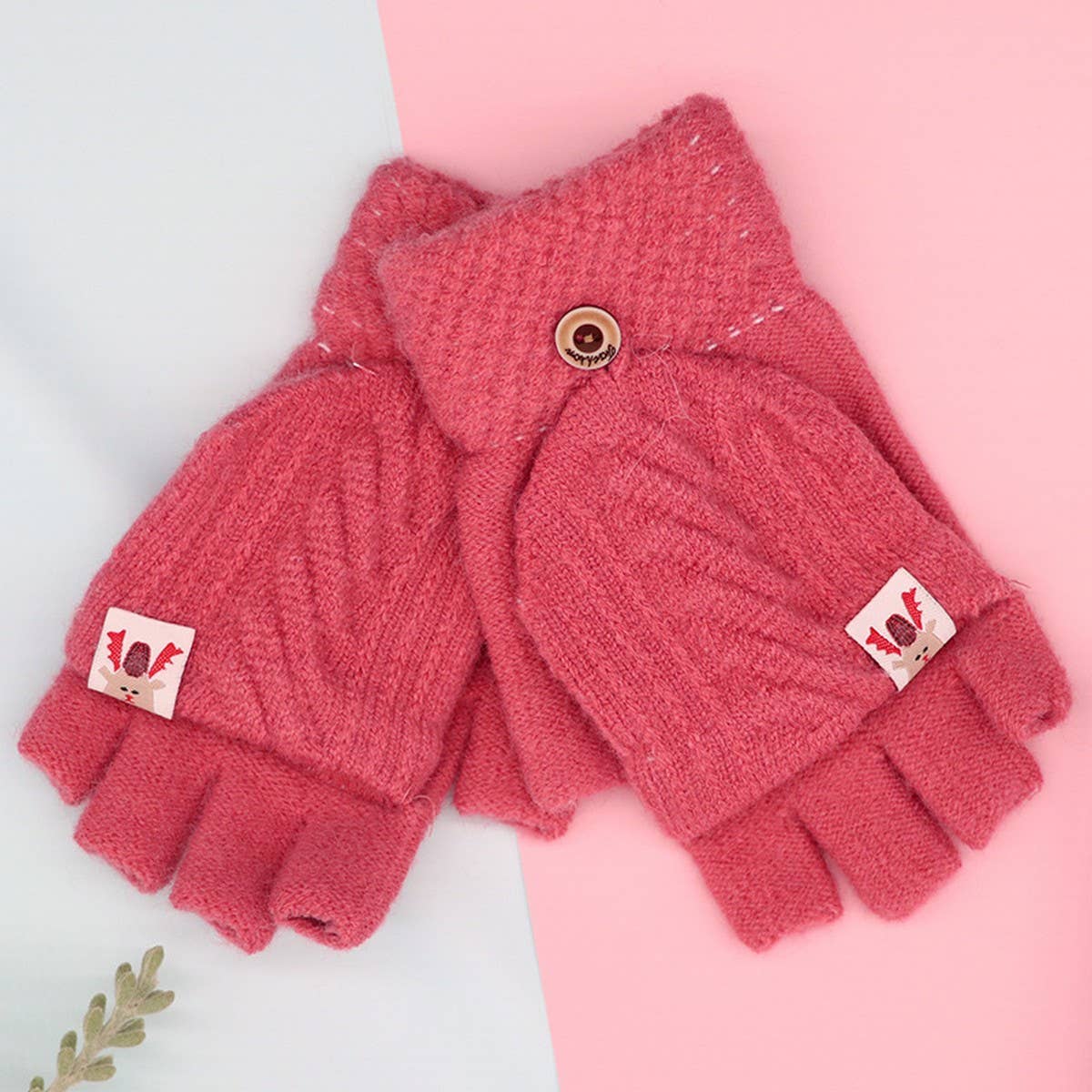 HALF FINGER FLAP CYCLING ANTI-FREEZE CABLE GLOVES_CWAG0155