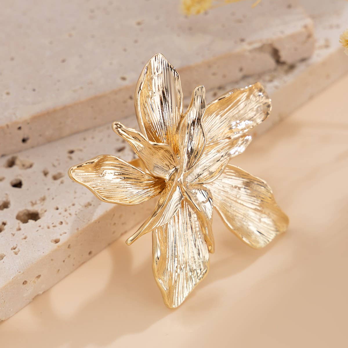 NEW IRREGULAR IMITATION PEARL ADJUSTABLE RING