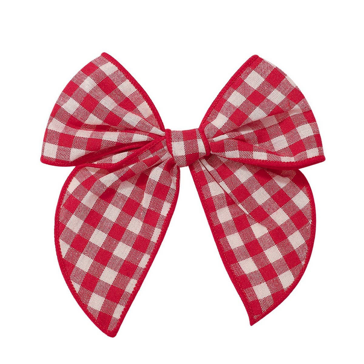 Vintage Plaid Bow Tail Hair Clip for Kids