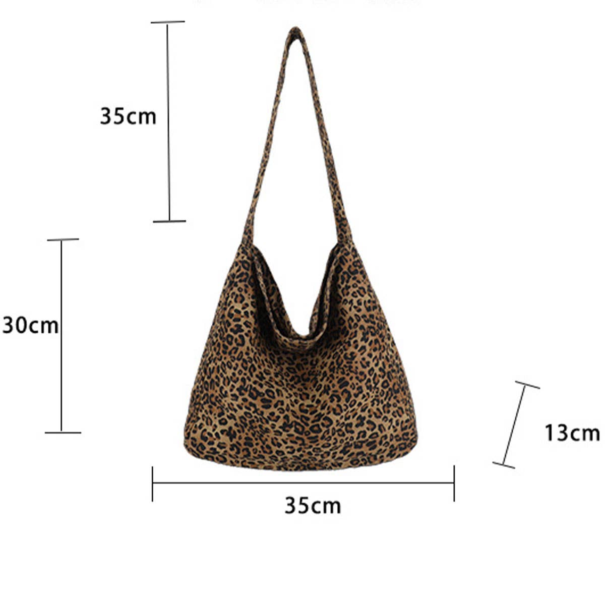Fashionable leopard print hand-held tote bag