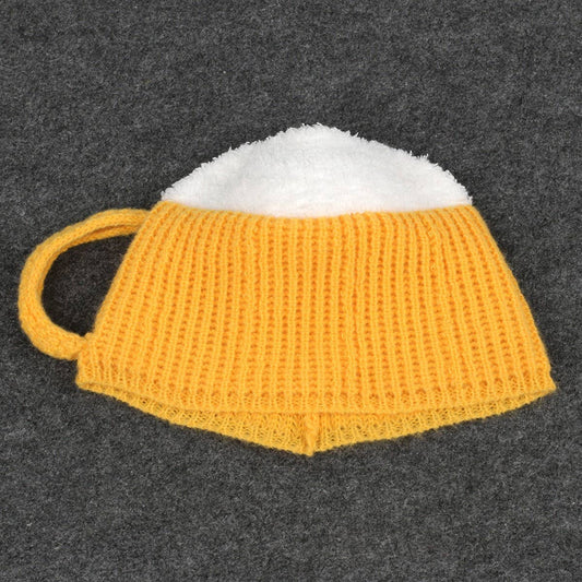 CWAHA07207_BEER MUG KNIT HAT WINTER CAP