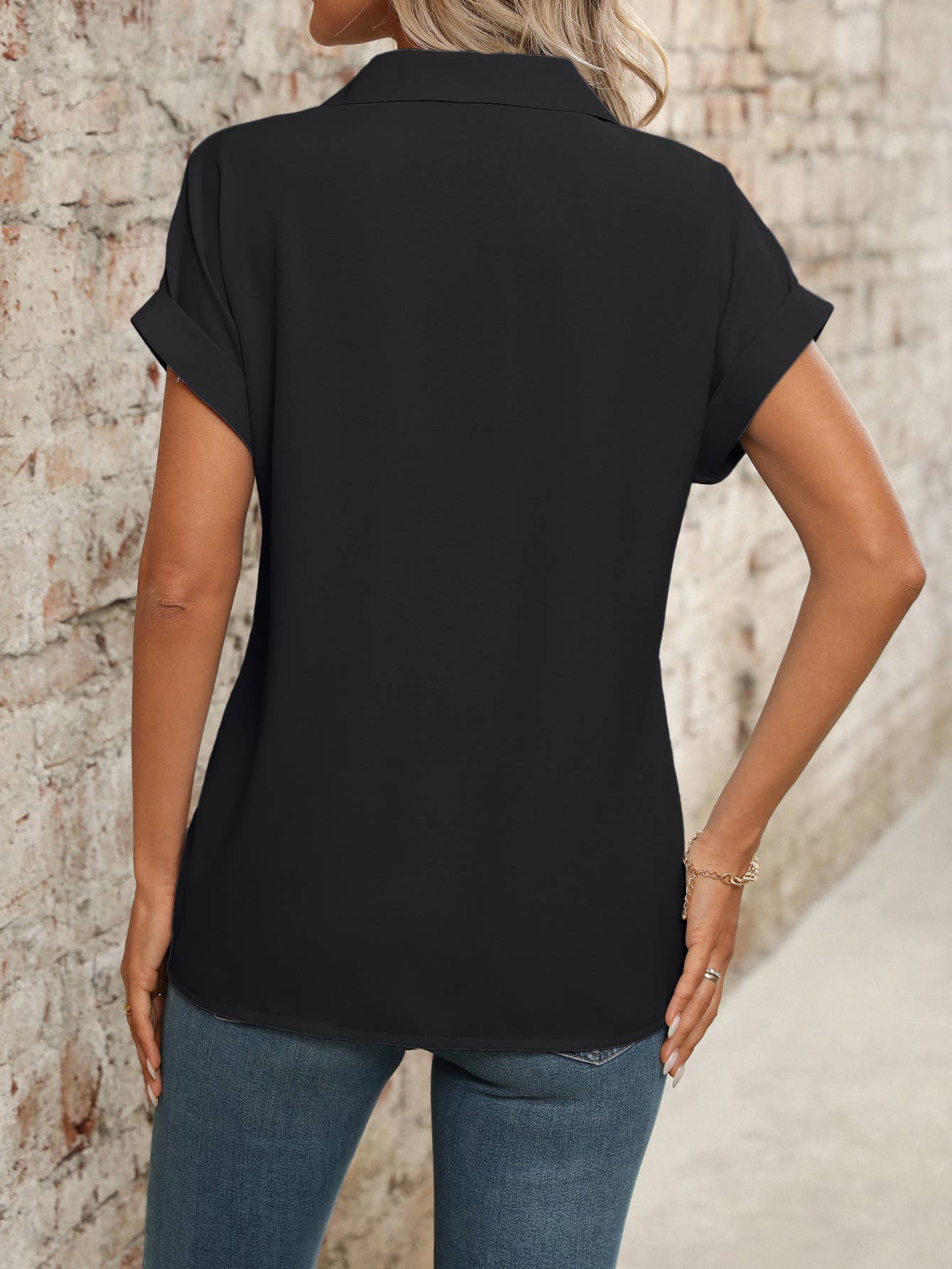 Fallen shoulders Loose-fitting floral shirt